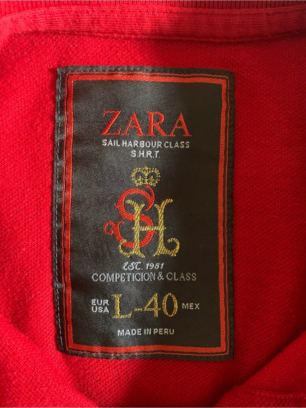 ZARA Red Men’s Polo